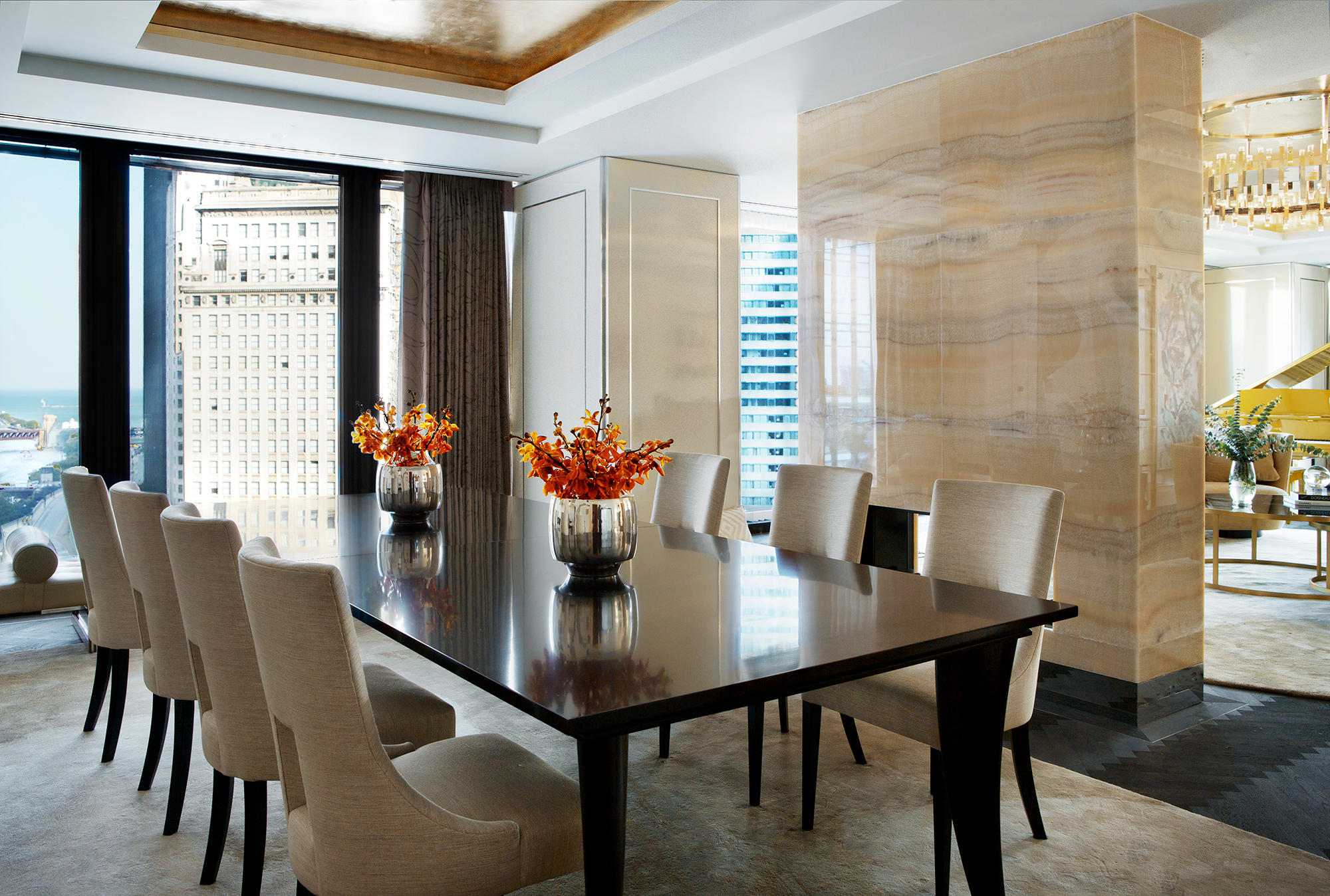 The Langham Chicago luxury hotel room with city view